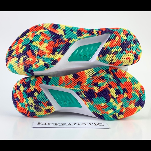 UA Curry 5 Confetti Curry Basketball White Shoes - Picture 8 of 8